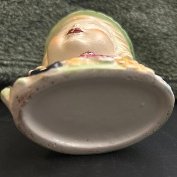 The Girl In The Hat Mid-Century Ceramic Head Vase Made in Japan - Picture 9 of 9